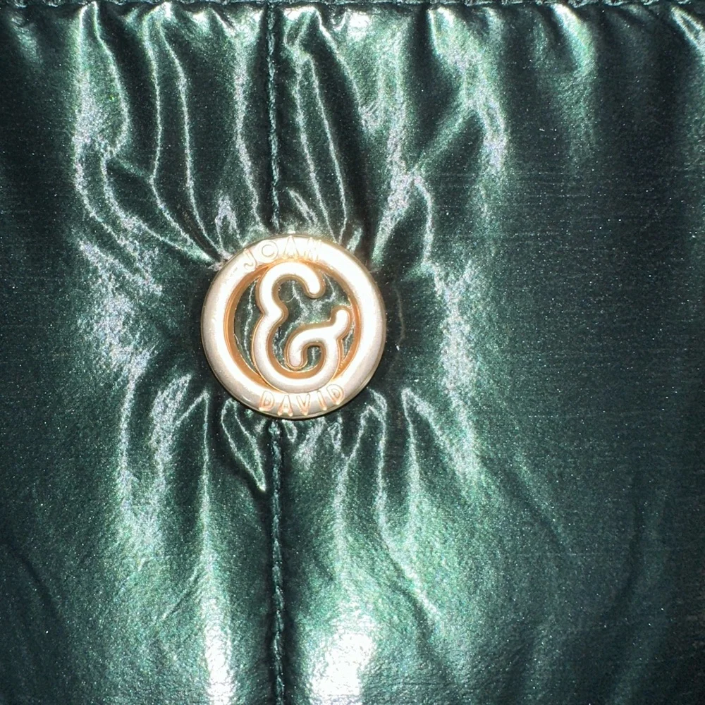 Jonah David metallic Emerald Quilted Backpack nwt  with a free people gift - Picture 8 of 9